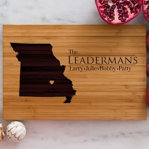 Personalized Missouri State Engraved Cutting Board