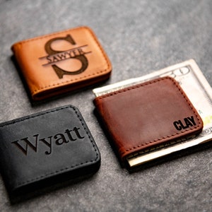 Personalisierte Leder Magnet Geld Clip The Palm Beach von Links Küste Original