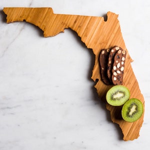 Personalized Florida Shaped Cutting Board