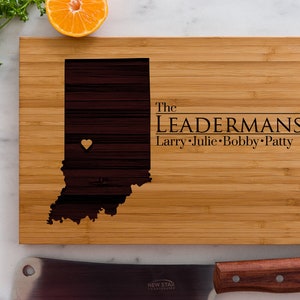 Gepersonaliseerde gegraveerde snijplank Indiana State