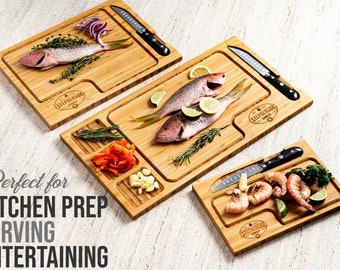 Gifts for Him - Personalized Serving and Prep Boards - 3 Styles and Gift Sets Available