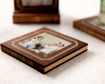 Personalized Wedding Gift - Photo Wood Coasters