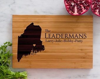 Personalized Maine State Engraved Cutting Board