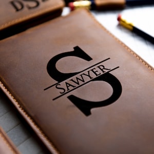 Cadeau personnalisé pour garçons d'honneur pour homme d'honneur - Porte-cartes de score de golf et livre de mètres - The Copperhead