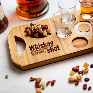 Personalized Round O&#39; Shots Board - Custom Engraving