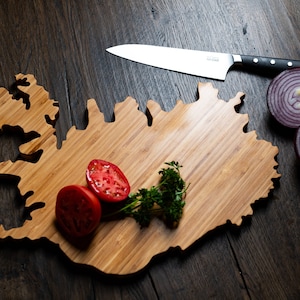 Planches à découper personnalisées en forme de pays - Islande