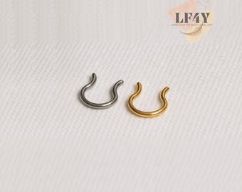 Bell Shape Surgical Steel Septum Retainer: 16/14 Gauge
