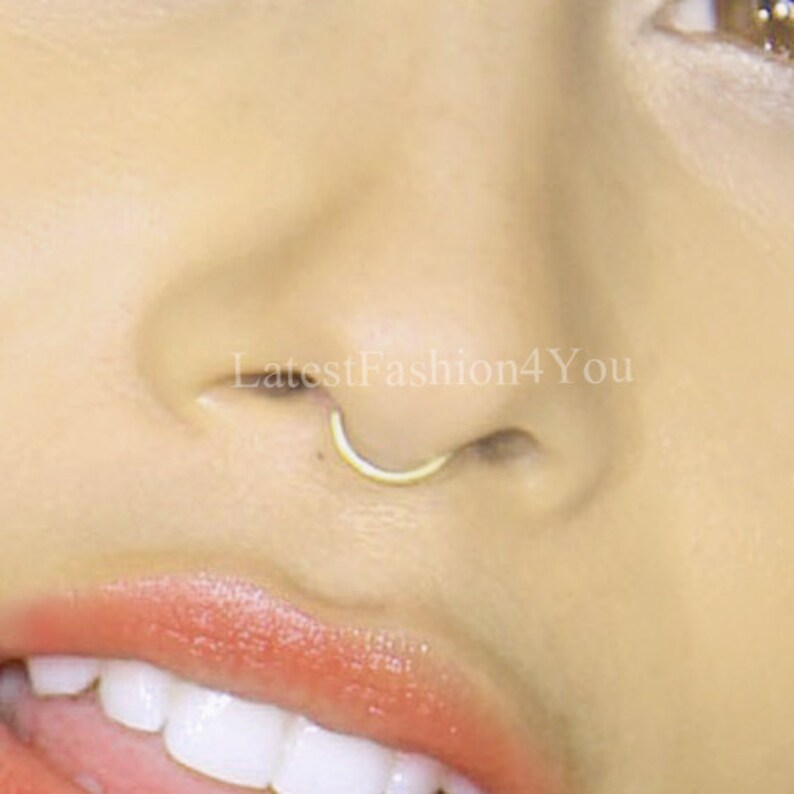 Plain Steel Silver Nose Ring Septum Ring Septum Hoop Etsy Australia