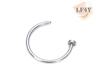 1mm Thick Small Nose Hoop Diameter 8mm,10mm Piercing Body Jewellery, Cartilage Hoop, Tragus Ring, Septum Hoop Ring, Nose Hoop