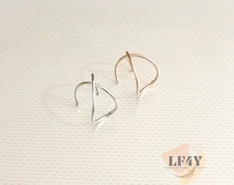 Criss Cross Ear Cuffs, Fake Ear Cuff, Cartilage Ear Cuffs No Piercing, Fake Cartilage Earrings, Fake Helix Piercing, Faux Ear Cuff Gift
