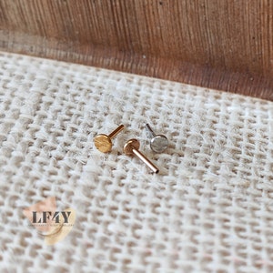 Pair Of Replacement Bar Backing Post • 20G / 0.8mm Thick Threadedless Push In Back • Flat Back Earring • 5mm / 6mm / 8mm Bar Back Bar Only