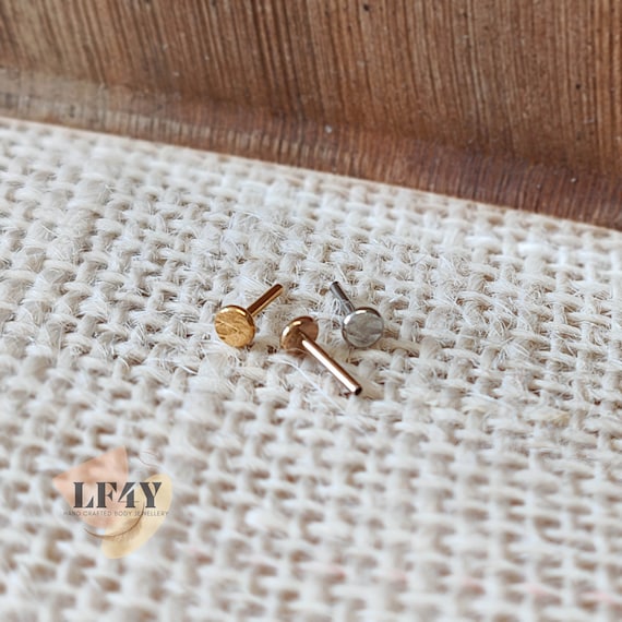 Pair Of Replacement Bar Backing Post • 20G / 0.8mm Thick Threadedless Push In Back • Flat Back Earring • 5mm / 6mm / 8mm Bar Back Bar Only