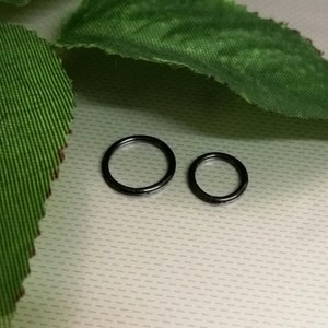 Black 1.2mm Hinged Click 16G 5/16" 6mm 8mm 10mm Hinged Septum Clicker Nose Daith Ring Segment Ear Cartilage Strong Grip