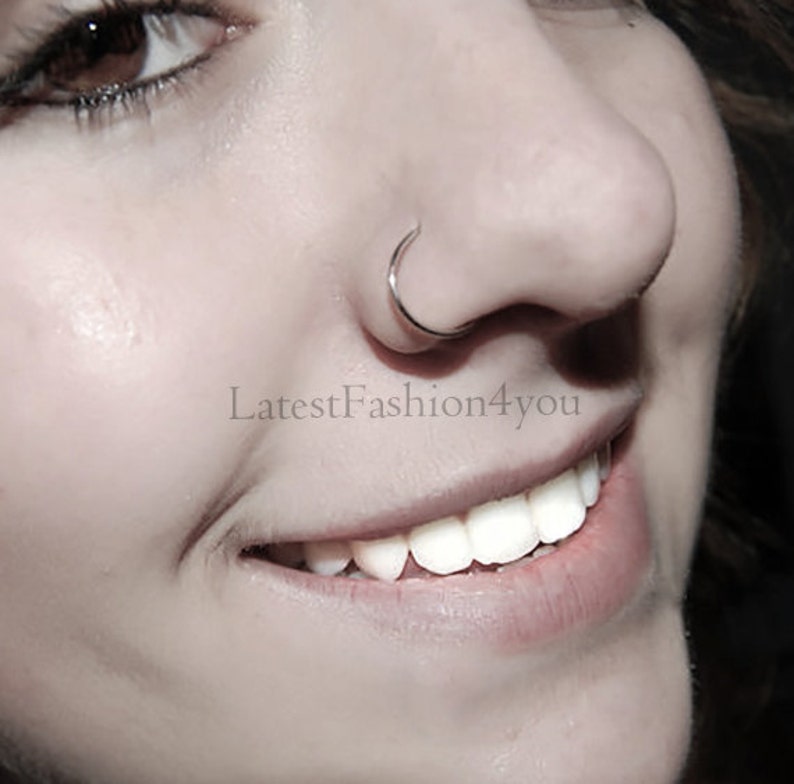 1mm Thick Small Nose Hoop Diameter 8mm10mm Piercing Body Etsy UK