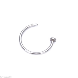 1mm Thick Small Nose Hoop Diameter 8mm,10mm Piercing Body Jewellery, Cartilage Hoop, Tragus Ring, Septum Hoop Ring, Nose Hoop