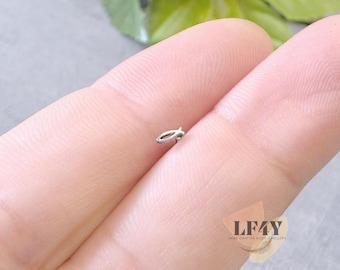 Tiny Fish Threadless Labret Stud: 20g Steel Helix Earring