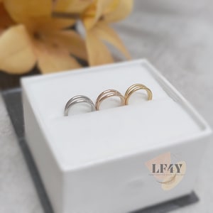 18G / 1mm Double Hoop Ring / Septum Ring / Tragus Hoop / Hinged Clicker / Daith Helix Hoop / Cartilage Ring / Nose Ring / Hoop Earrings