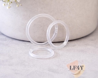2pcs Thin Bioflex Nose Ring Invisible Retainer: Hypoallergenic Tragus, Helix, Cartilage Earring