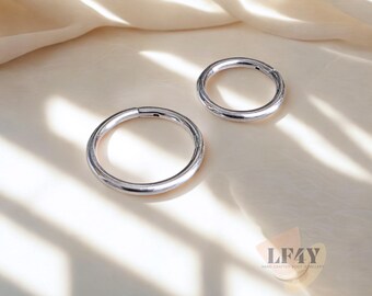 Steel Silver 1.2mm Hinged Click 16G 5/16&quot; 8mm 10mm Hinged Septum Clicker Nose Daith Ring Segment Ear Cartilage Strong Grip