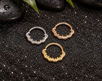 20G Surgical Steel Tiny Beaded Nose Hoop – 8mm