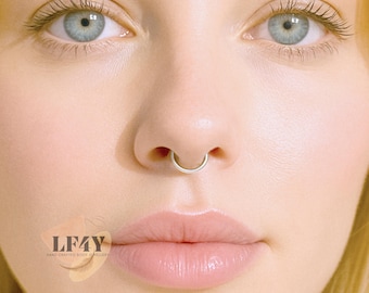 Surgical Steel Silver Septum Ring: Comfortable Fit, 20g/18g