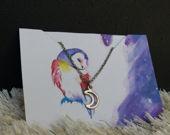 Necklace/choker small moon