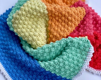 Petite Clusters Baby Blanket Crochet Pattern