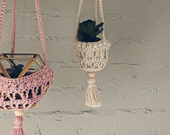 Succulent Plant Hanger Crochet Pattern