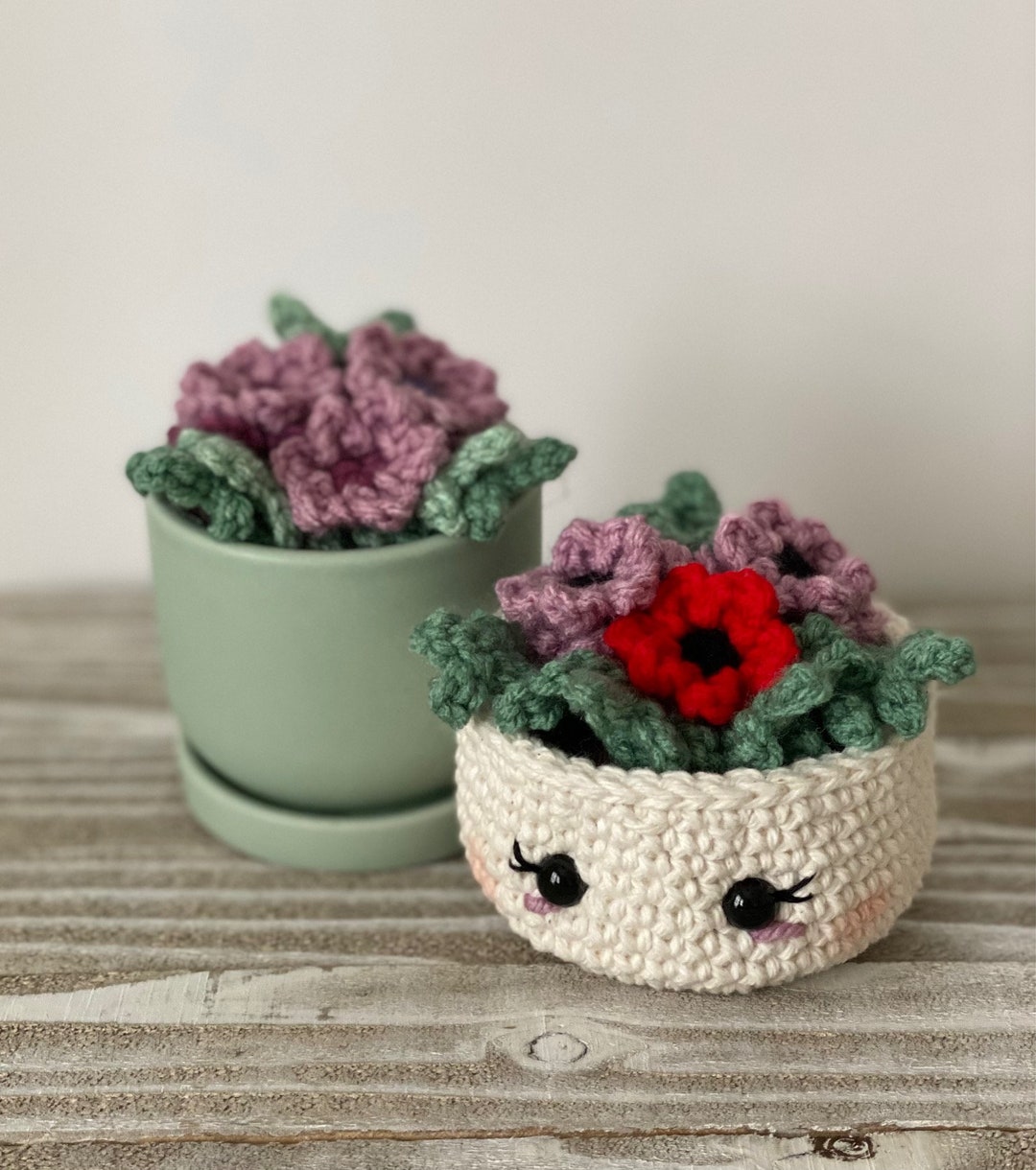 Potted Poppy Crochet Pattern - Etsy