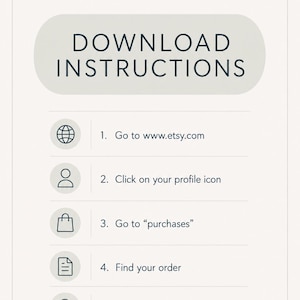May include: A cream-colored graphic with the text "Cloud 9 Knots" and "DOWNLOAD INSTRUCTIONS." The instructions include steps to download files from Etsy, such as going to www.etsy.com and clicking on "purchases."