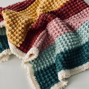 Modified Sedge Stitch Baby Blanket Crochet Pattern