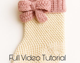 Farmhouse Christmas Stocking Crochet Pattern
