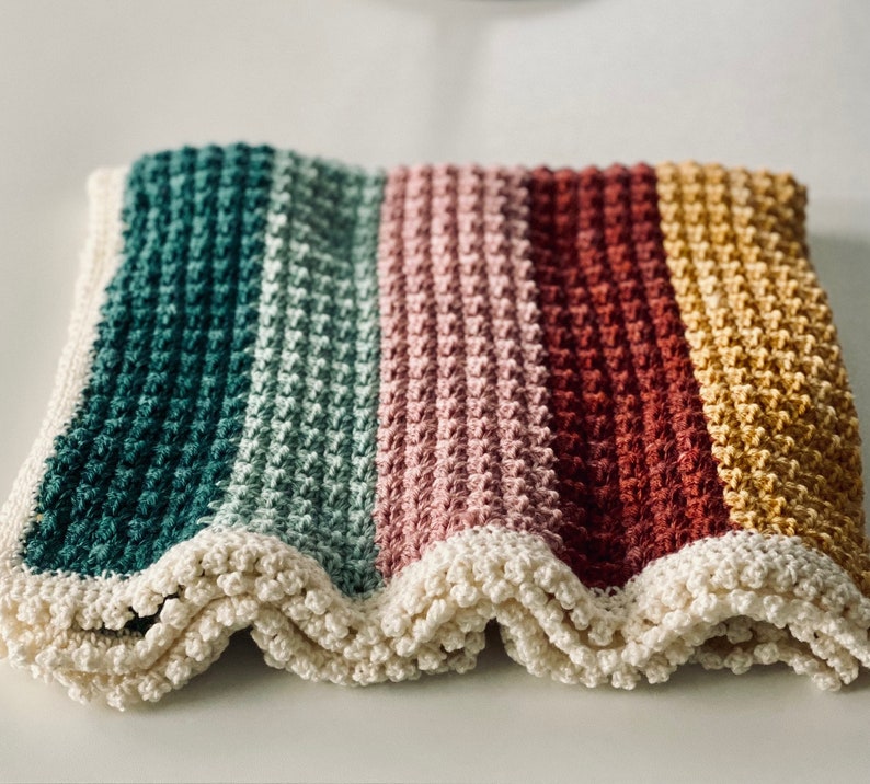 Modified Sedge Stitch Baby Blanket Crochet Pattern image 2