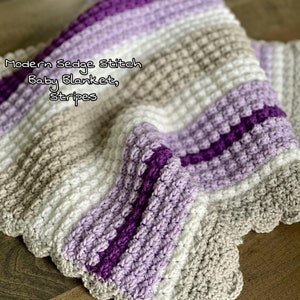 Modified Sedge Stitch Baby Blanket Crochet Pattern image 3