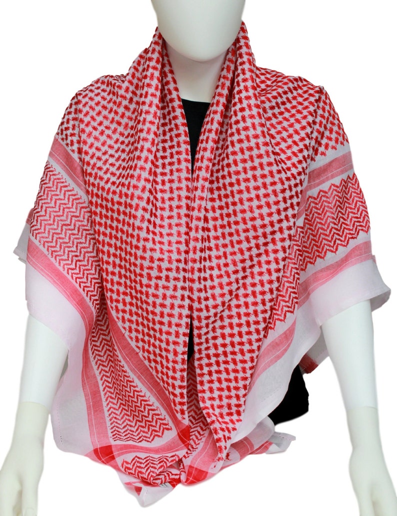 Summer scarves for women - Handmade scarf - Large necktie - Embroidery pattern scarf - Cotton scarf image 2