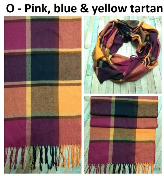 checkered cashmere scarf