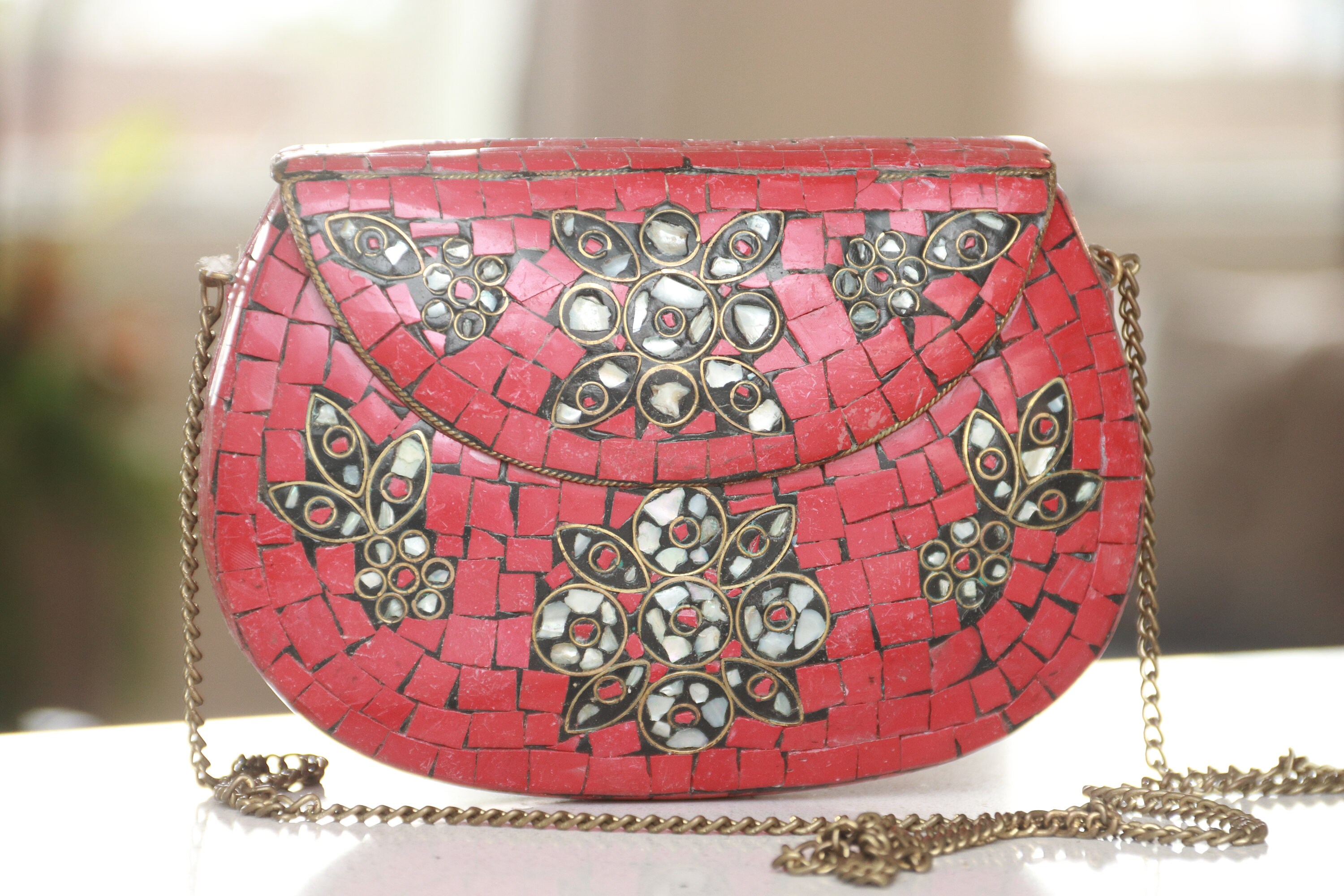 Indian Metal Clutch Vintage Clutch Bag Boho Indian Bag Etsy