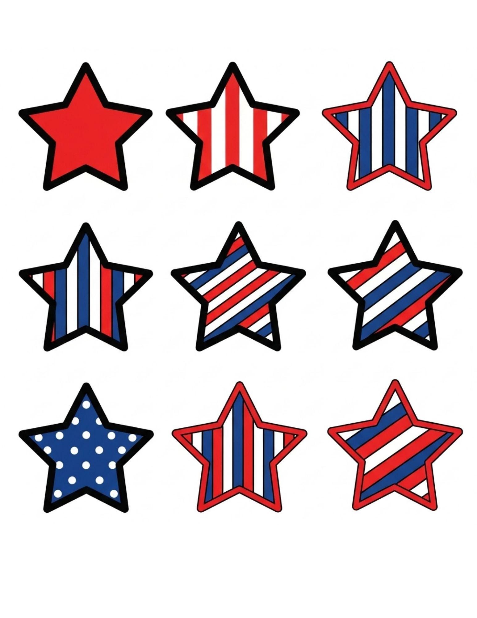 Patriotic Star Wreath Craft: Veterans & Memorial Day Activity (digital ...