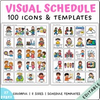 Visual Schedules | Color Coded Visual Schedule | Printable | Autism ...