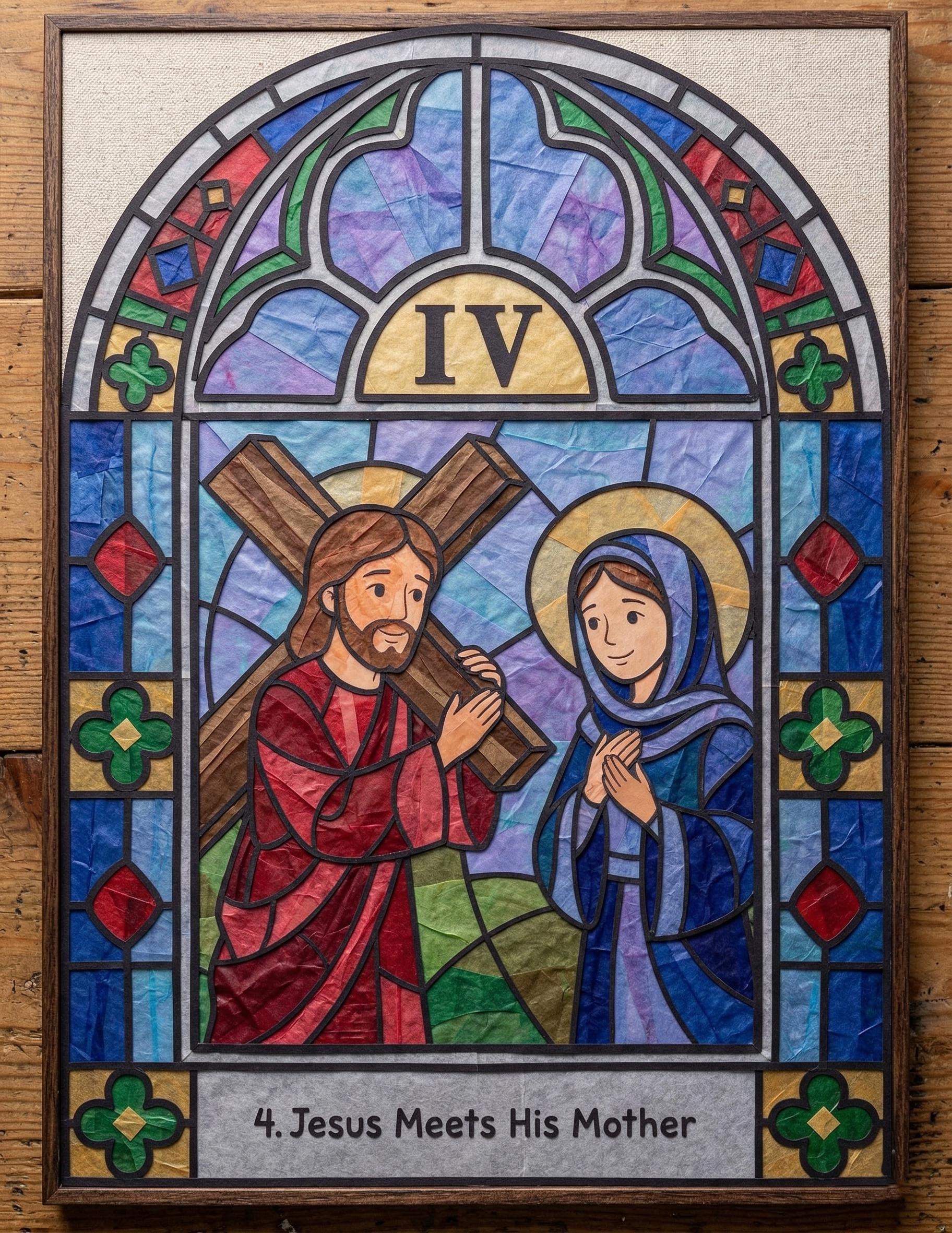 Stations of the Cross Stained Glass Coloring Pages | Lent Activity ...