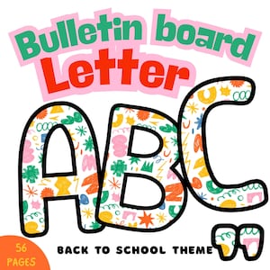 Classroom Bulletin Board Letters: A-Z, Numbers & Punctuation (Printable PDF)