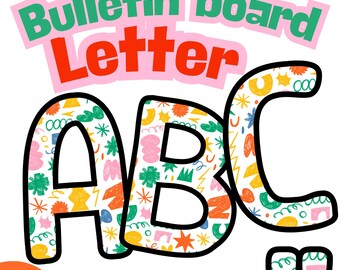 Classroom Bulletin Board Letters: A-Z, Numbers & Punctuation (Printable PDF)