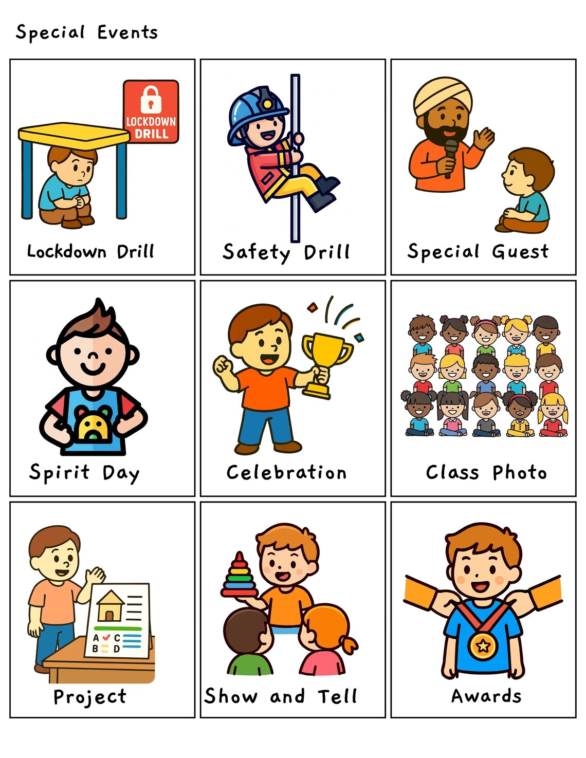 Editable Visual Schedule: 100 Autism/preschool Picture Icons (digital ...