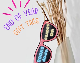 Etiquetas de regalo para gafas de sol de fin de curso: regalos de verano para estudiantes (descarga digital)