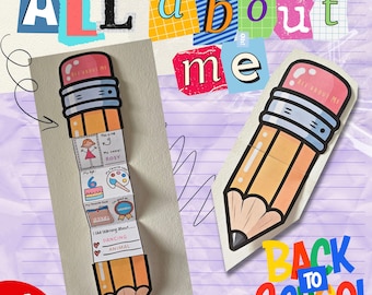 All About Me Pencil Craft: Back to School Activity (Printable PDF)