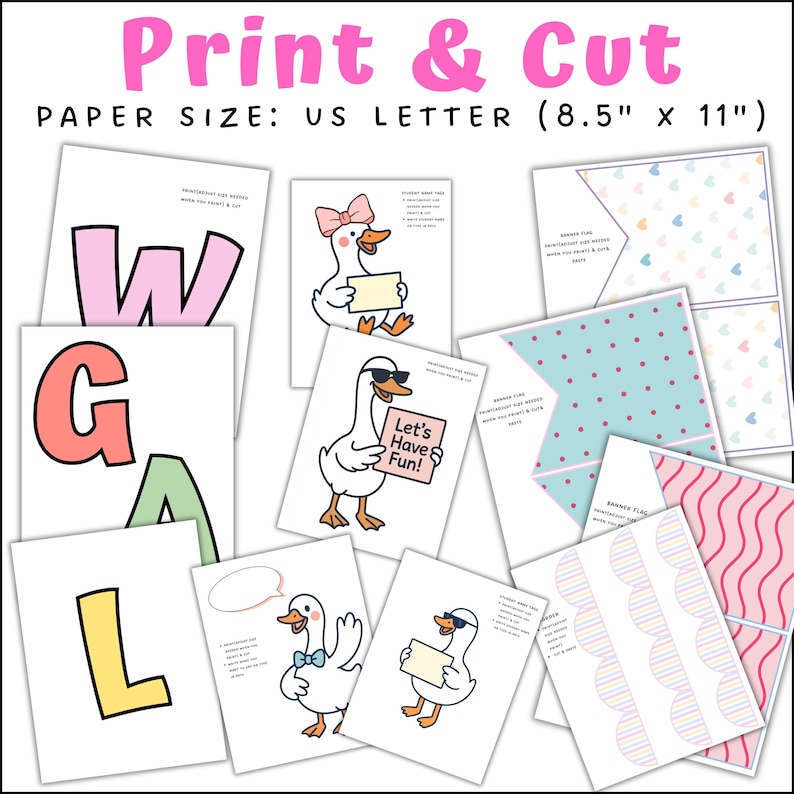 Silly Goose Bulletin Board Kit: Back to School Classroom Decor (digital ...