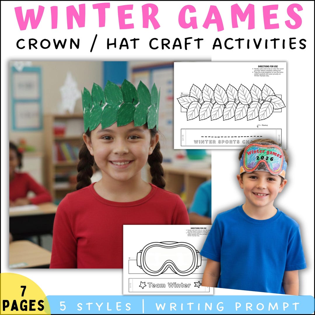 Olympic 2026 Winter Games Crown Craft| Winter Sports Headband Activity ...