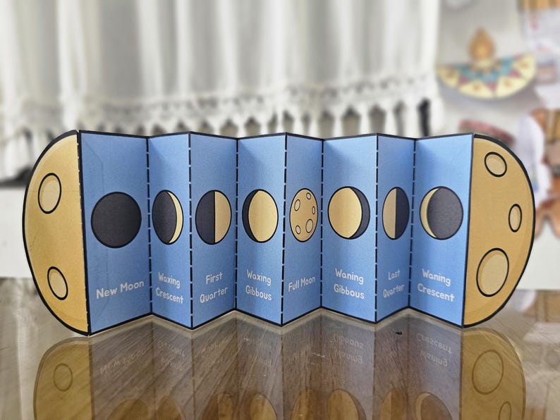 Ramadan Moon Phases Foldout | 4 and 8 Phases Interactive Craft | Cut ...