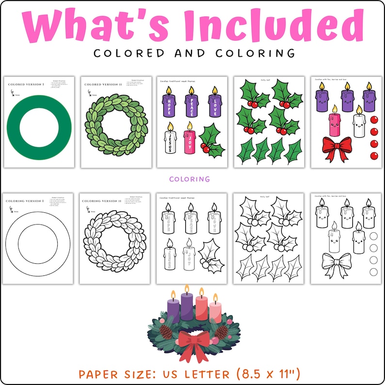 Advent Wreath Craft | Cut & Glue Christmas Activity | Religion Activity ...