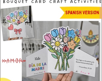 Spanish Mother’s Day Card Craft Printable, Día de la Madre Card, Proverbs 31:28(PDF)